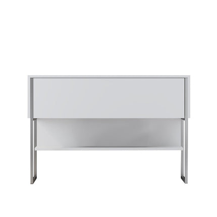 Komód Luxe - Silver, White-VASBÚTOR