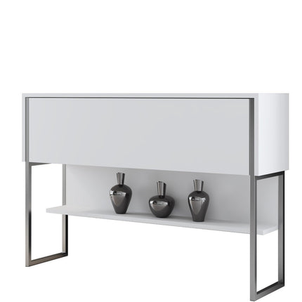 Komód Luxe - Silver, White-VASBÚTOR
