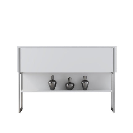 Komód Luxe - Silver, White-VASBÚTOR