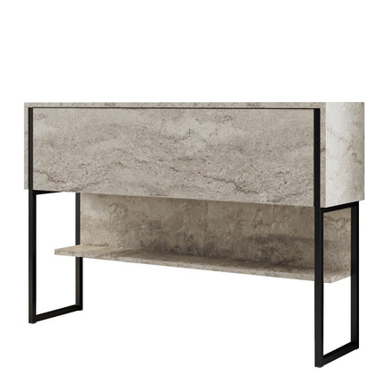 Komód Luxe - Travertine, Black-VASBÚTOR