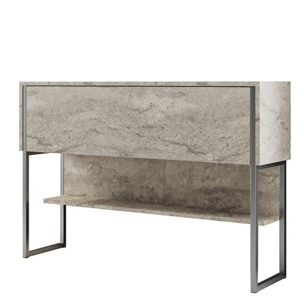 Komód Luxe - Travertine, Silver-VASBÚTOR
