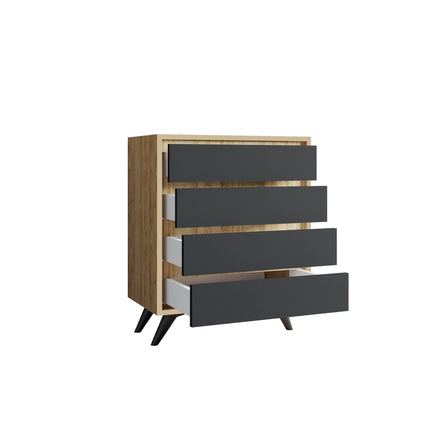 Komód Suvera - Oak, Anthracite-VASBÚTOR