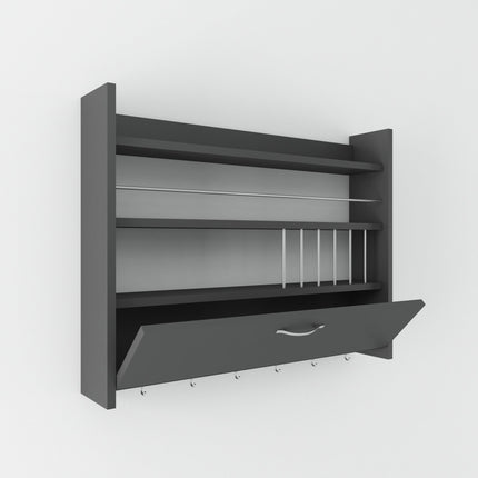 Konyhai polc Knott - Anthracite-VASBÚTOR