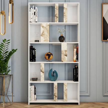 Könyvespolc Lima - Fehér Marble-VASBÚTOR