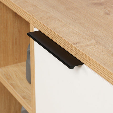 Konzolasztal Clara Console - Oak, Fehér-VASBÚTOR