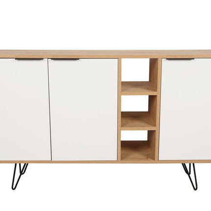 Konzolasztal Clara Console - Oak, Fehér-VASBÚTOR