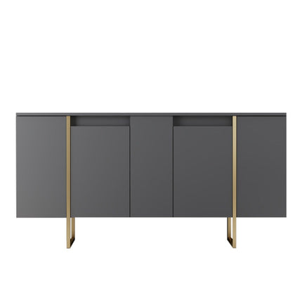 Konzolasztal Luxe - Anthracite, Gold-VASBÚTOR
