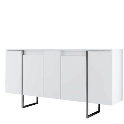 Konzolasztal Luxe - White, Silver-VASBÚTOR
