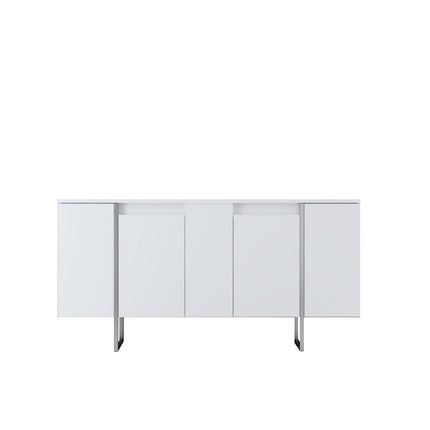 Konzolasztal Luxe - White, Silver-VASBÚTOR