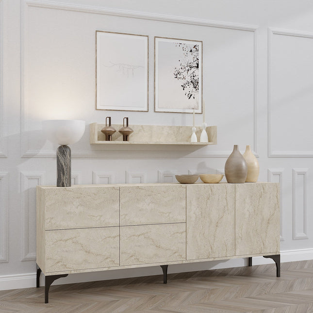 Konzolasztal Stella - Travertine-VASBÚTOR