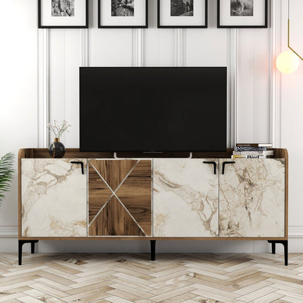 Konzolasztal Venedik - Diós, Fehér Marble-VASBÚTOR