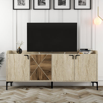 Konzolasztal Venedik - Diós, Travertine-VASBÚTOR
