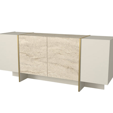 Konzolasztal Veyron - Travertine, Sandstone-VASBÚTOR