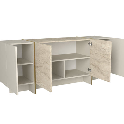 Konzolasztal Veyron - Travertine, Sandstone-VASBÚTOR