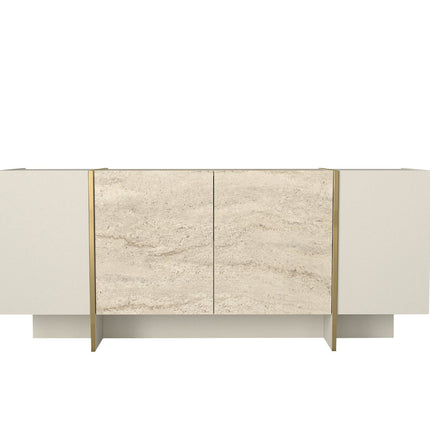 Konzolasztal Veyron - Travertine, Sandstone-VASBÚTOR
