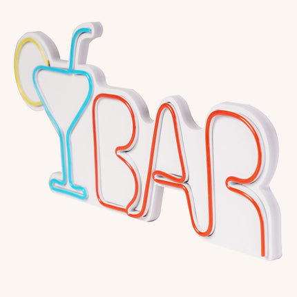 Műanyag LED-es fali dekoráció, Bar - Multicolor-VASBÚTOR