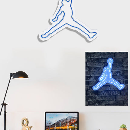 Műanyag LED-es fali dekoráció, Basketball - Blue-VASBÚTOR