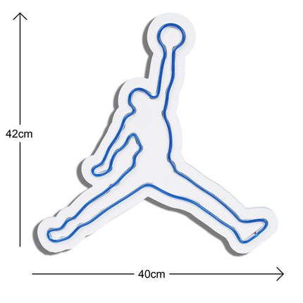 Műanyag LED-es fali dekoráció, Basketball - Blue-VASBÚTOR