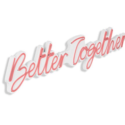 Műanyag LED-es fali dekoráció, Better Together - Pink-VASBÚTOR
