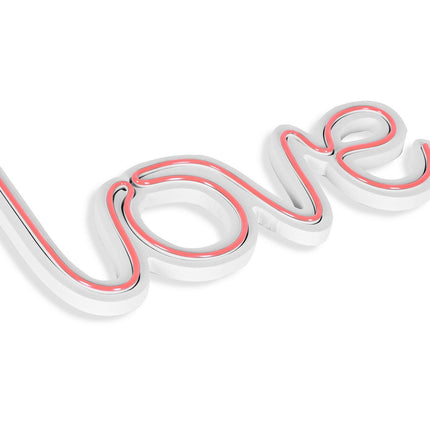Műanyag LED-es fali dekoráció, Love - Pink-VASBÚTOR