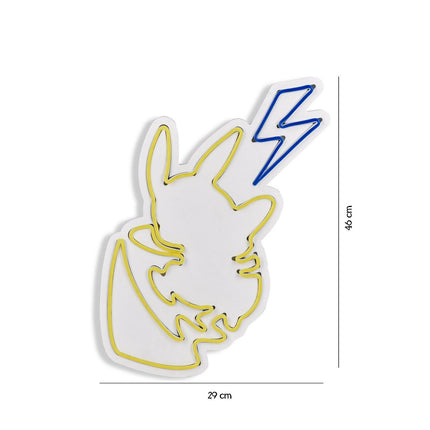 Műanyag LED-es fali dekoráció, Pikachu - Sárga Blue-VASBÚTOR