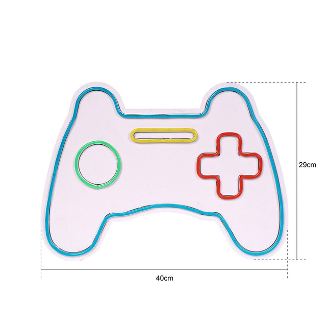 Műanyag LED-es fali dekoráció, Play Station Gaming Controller - Blue-VASBÚTOR