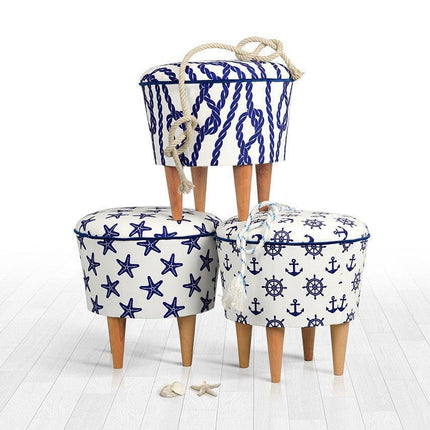 Puha Puff Cunda - Blue, White-VASBÚTOR