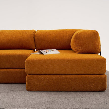 Sarokkanapé Comfort - Narancssárga-VASBÚTOR