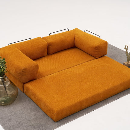 Sarokkanapé Comfort - Narancssárga-VASBÚTOR