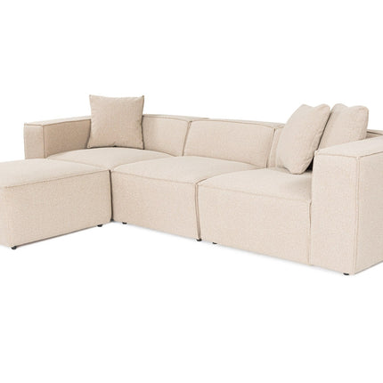 Sarokkanapé Lora (L1-O1-1R-POUFFE ) - Barackszín-VASBÚTOR