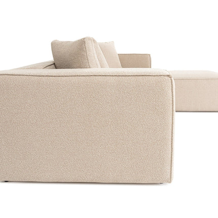 Sarokkanapé Lora (L1-O1-1R-POUFFE ) - Barackszín-VASBÚTOR