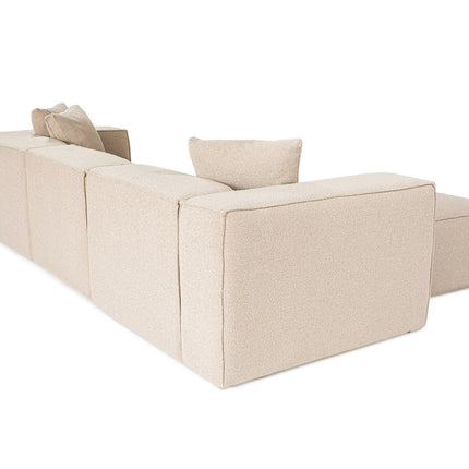 Sarokkanapé Lora (L1-O1-1R-POUFFE ) - Barackszín-VASBÚTOR