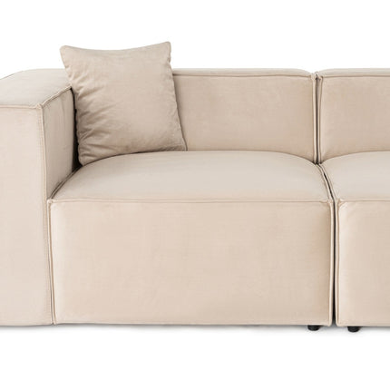 Sarokkanapé Lora (L1-O1-1R-POUFFE ) - Krém-VASBÚTOR