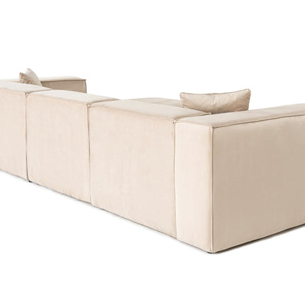 Sarokkanapé Lora (L1-O1-1R-POUFFE ) - Krém-VASBÚTOR