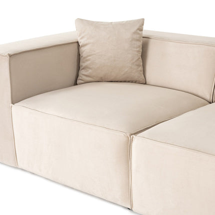 Sarokkanapé Lora (L1-O1-1R-POUFFE ) - Krém-VASBÚTOR