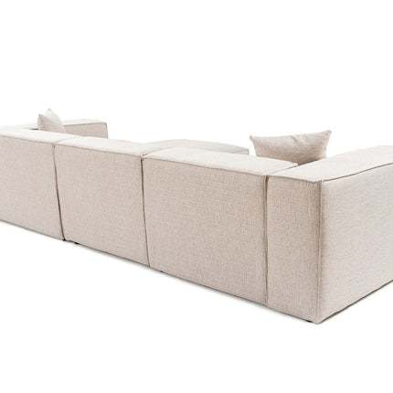 Sarokkanapé Lora (L1-O1-1R-POUFFE ) - Világos Barna-VASBÚTOR