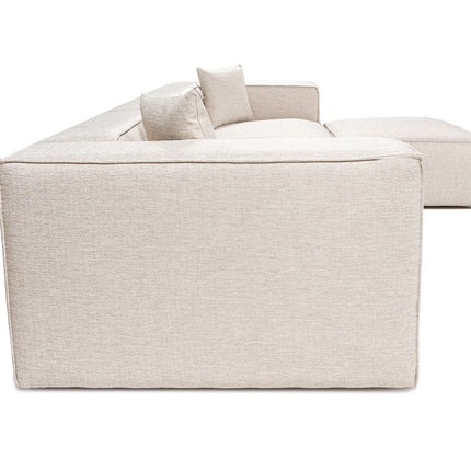 Sarokkanapé Lora (L1-O1-1R-POUFFE ) - Világos Barna-VASBÚTOR