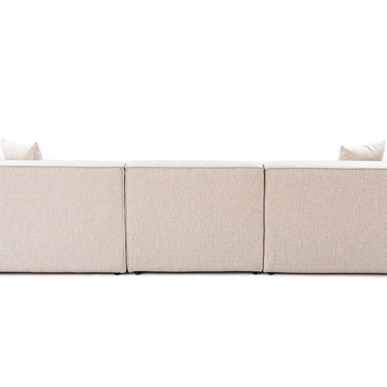 Sarokkanapé Lora (L1-O1-1R-POUFFE ) - Világos Barna-VASBÚTOR