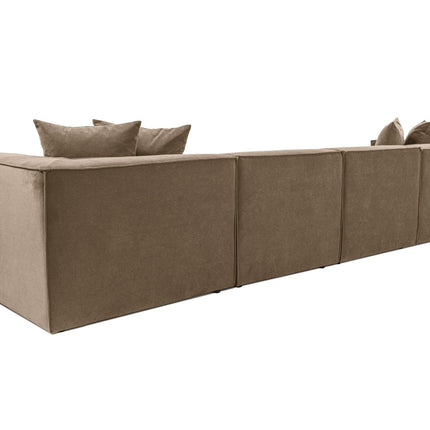 Sarokkanapé Sora (L1-O1-O1-1R-POUFFE ) - Barna-VASBÚTOR