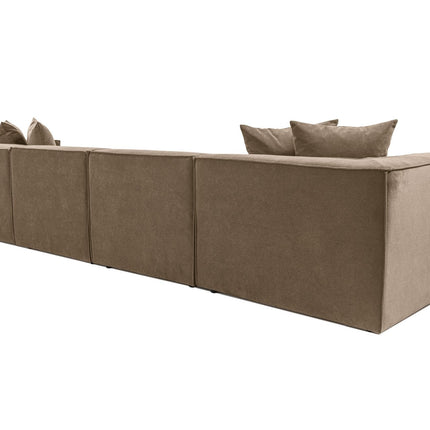 Sarokkanapé Sora (L1-O1-O1-1R-POUFFE ) - Barna-VASBÚTOR