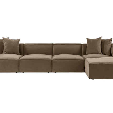 Sarokkanapé Sora (L1-O1-O1-1R-POUFFE ) - Barna-VASBÚTOR