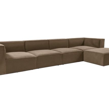 Sarokkanapé Sora (L1-O1-O1-1R-POUFFE ) - Barna-VASBÚTOR