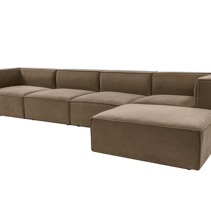 Sarokkanapé Sora (L1-O1-O1-1R-POUFFE ) - Barna-VASBÚTOR