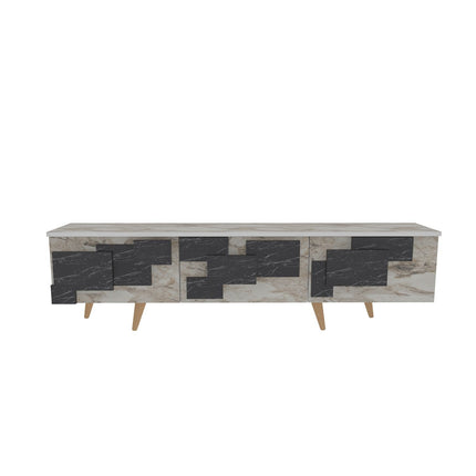 TV szekrény 3 D - White, Marble-VASBÚTOR