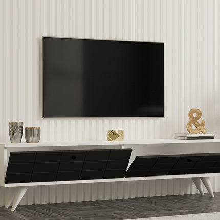 TV szekrény Alberi - Anthracite, White-VASBÚTOR