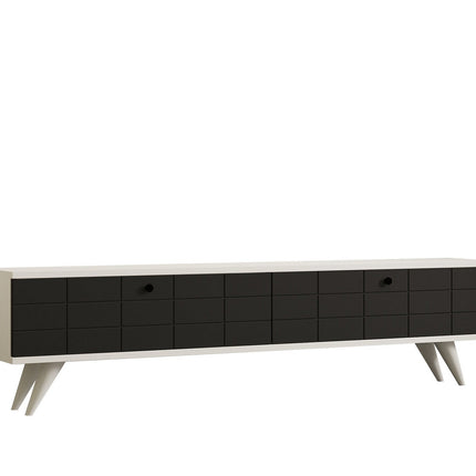 TV szekrény Alberi - Anthracite, White-VASBÚTOR