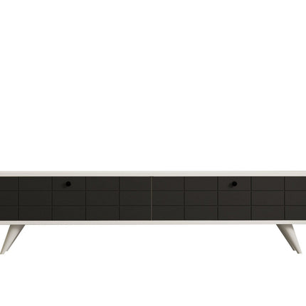 TV szekrény Alberi - Anthracite, White-VASBÚTOR