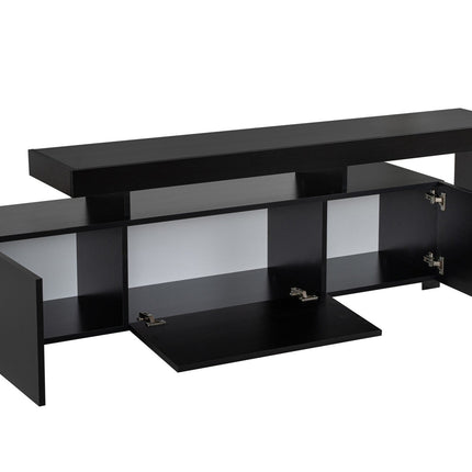 TV szekrény Beliz - Wood Black-VASBÚTOR