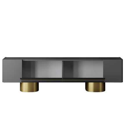 TV szekrény Bohem - Anthracite, Gold-VASBÚTOR