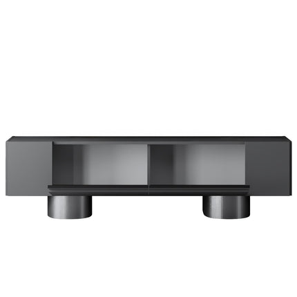 TV szekrény Bohem - Anthracite, Silver-VASBÚTOR
